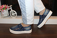 Сліпони жіночі сині джинсові Т1524, фото 5