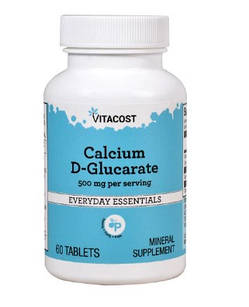 Vitacost Calcium D-Glucarate 250 мг у кожній таблетці (100 мг кальцію), 60 таблеток на 30 днів. До 03/2027