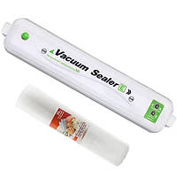 Вакуумний пакувальник Vacuum SeaIer Білий Вакууматор для продуктів Апарат для вакуумного паковання