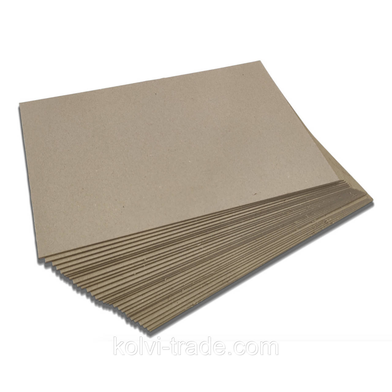 Картонний палітурний аркуш бурий 210*297 мм, товщина 2,5 мм, пакування 24 аркушів (КPL-210/297-2,5-24-4) Колві, фото 1