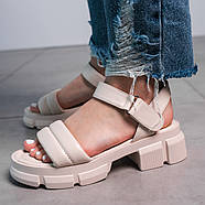 Жіночі сандалі Fashion Tubby 3635 37 розмір 24 см Бежевий, фото 8