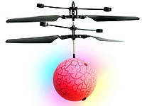 Летающая игрушка Flying Ball Красный Шар | Шарик-вертолет, летающий от руки | Интерактивная игрушка