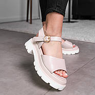 Жіночі сандалі Fashion Bean 3650 39 розмір 25 см Бежевий, фото 8