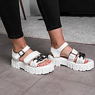 Жіночі сандалі Fashion Nala 3651 37 розмір 23,5 см Білий, фото 8