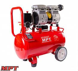 Компресор безшумний MPT PROFI OIL FREE 24 л 800 Вт 1450 об хв 7 атм мідна обмотка MAC80243, 7233040 — 427
