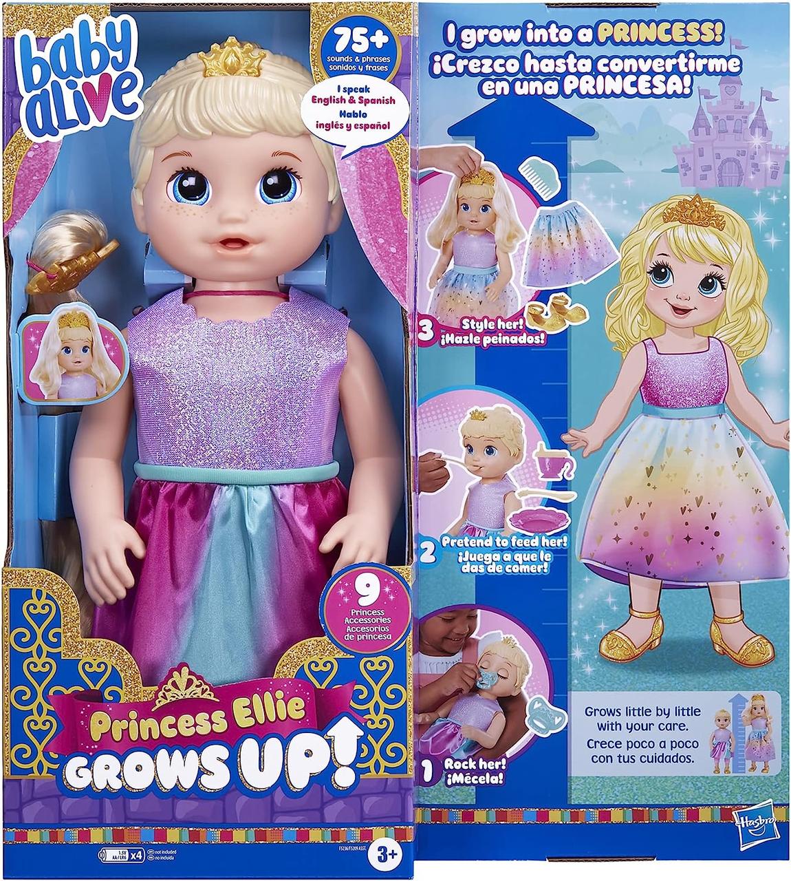 Лялька, що росте принцеса бебі, елив Baby Alive Princess Ellie Grows Up!