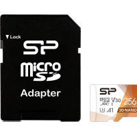 Карта памяти Silicon Power 256Gb microSDXC U3 A1 V30 Superior Color 100R\/80W + adapter (SP256GBSTXDU3V20AB)