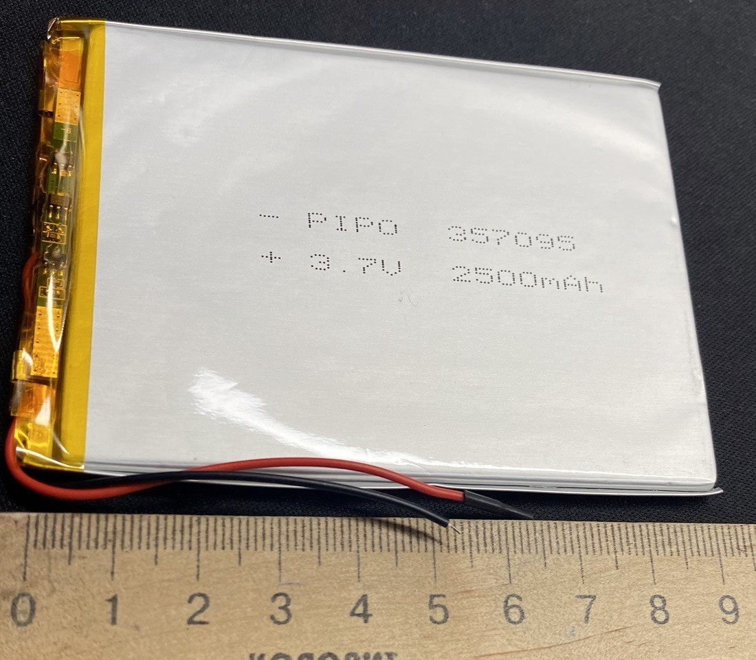 Літій-полімерний акумулятор Voltronic 356070  3,7v 1800mAh зі схемою захисту