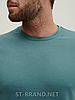 48,50,52,54,56. Чоловіча базова однотонна футболка з м'якого та приємного бавовняного матеріалу - зелена (морська хвиля), фото 5