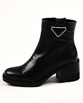 Черевики на підборах Mario Muzi 3743 38 чорні шкіра 36, фото 2