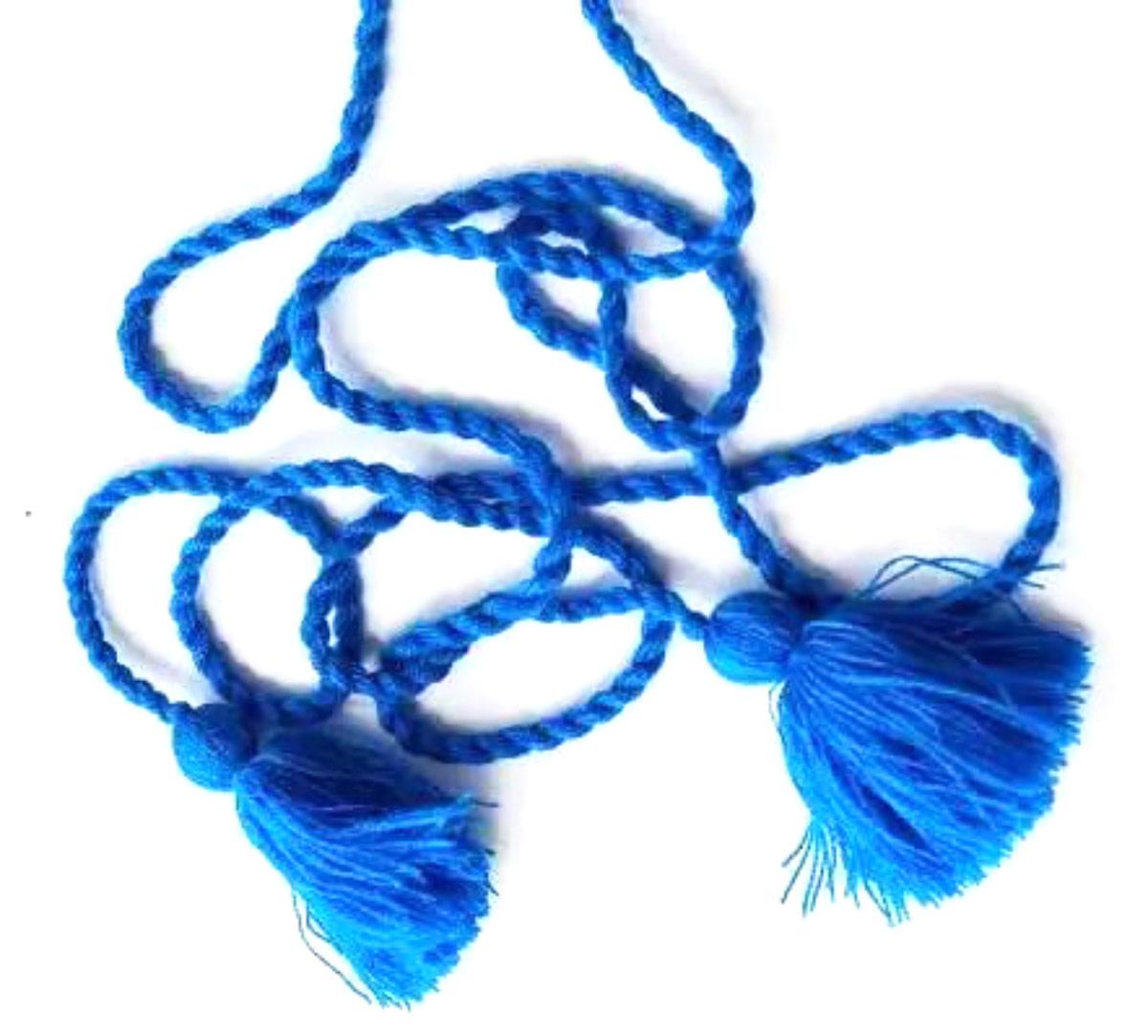 Пояс до вишиванки світло-синій 170 см