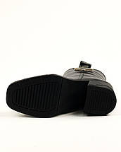 Черевики на підборах Mario Muzi 3743 38 чорні шкіра 36, фото 3