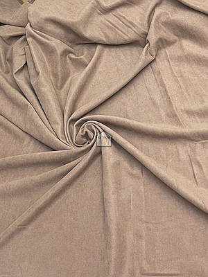 Двосторонній льон для штор California V-8 однотонна шторна тканина, бежево-коричневий