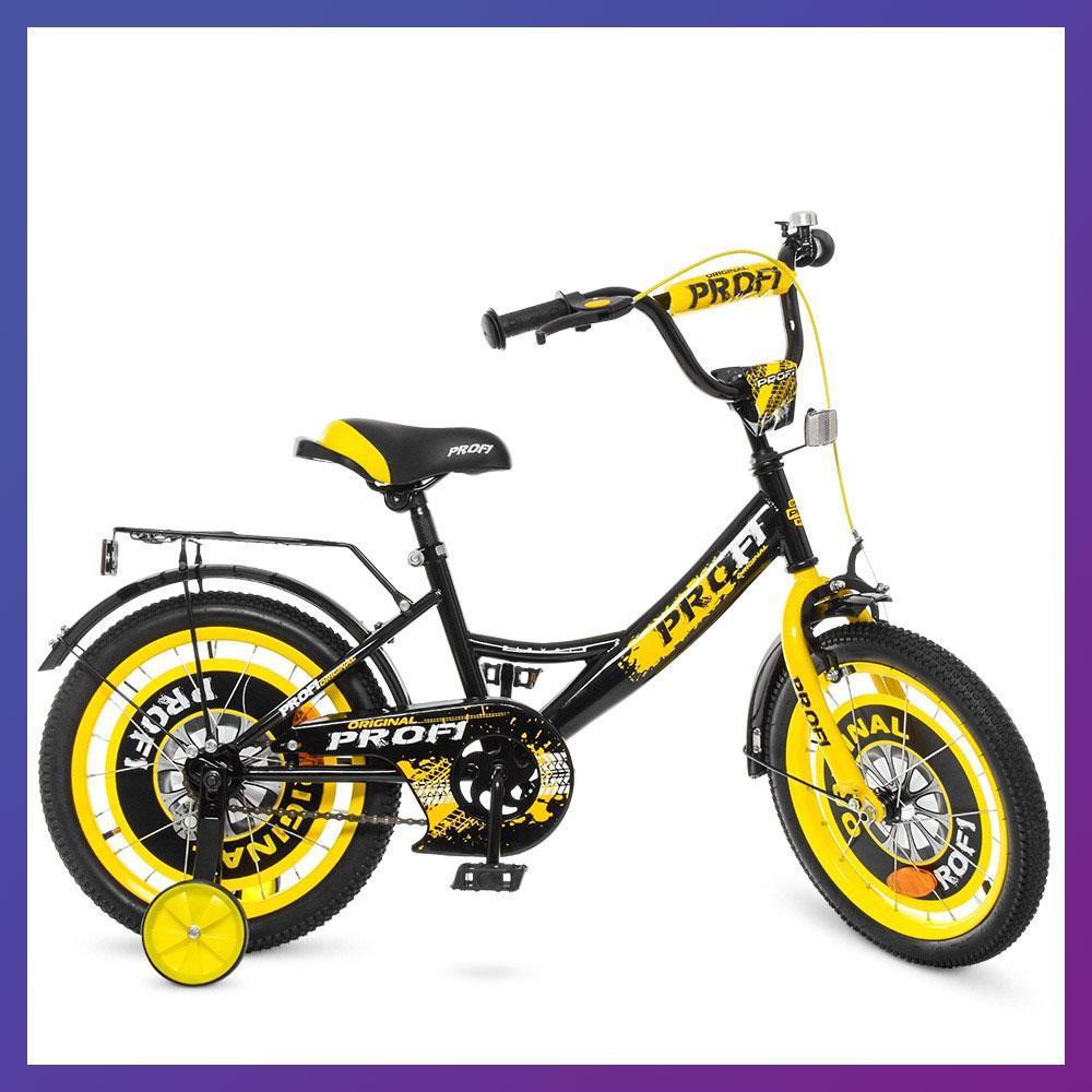 Велосипед дитячий двоколісний Profi Y1843 18" зріст 110-130 см вік 5 до 8 років жовтий