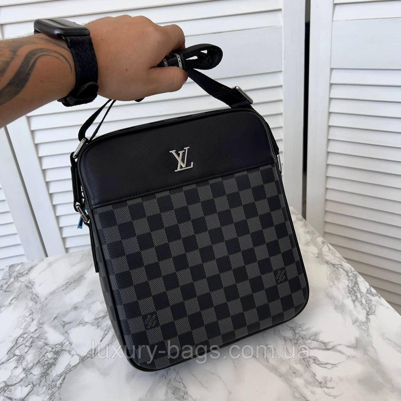 Стильна чоловіча сумка через плече Louis Vuitton (люкс якість)