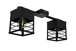 Люстра лофт MSK Electric Urban на два плафони чорна NL 2310-2 BK