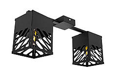 Люстра лофт MSK Electric Urban на два плафони чорна NL 2410-2 BK