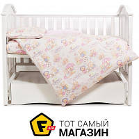 Комплект постельного белья розовый Twins Сменная постель 3 эл Comfort 3051-C-013, Пушистые мишки розовые,