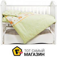 Комплект постельного белья зеленый Twins Сменная постель 3 эл Comfort 3051-C-012, Пушистые мишки зеленые,
