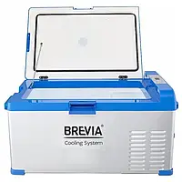 Автомобільний холодильник BREVIA 25л автохолодильник компресорний Біло-синій (22400)