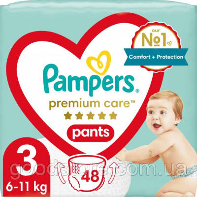 Підгузок Pampers Premium Care Pants Midi Розмір 3 (6-11 кг) 48 шт (8001090759795)