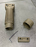 Рукоятка передня DLG TACTICAL (DLG-115), колір Койот, з відсіком, з планкою Пікатінні, рукоятка перенесення вогню, фото 6