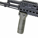Рукоятка передня DLG TACTICAL (DLG-115), колір Койот, з відсіком, з планкою Пікатінні, рукоятка перенесення вогню, фото 5