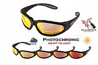 Очки защитные фотохромные Global Vision Hercules-1 Plus Photochr. A/F (G-Tech red) красные, зеркальные