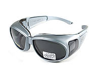 Очки защитные с уплотнителем Global Vision Outfitter Metallic (gray) Anti-Fog, серые в оправе