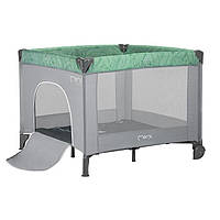 Дитячий манеж MoMi Mamu Jade Сірий з зеленим