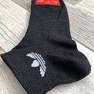 Шкарпетки чоловічі демісезонні бавовна короткі Adidas Multi Brand, розмір 40-45, чорні, 12612, фото 4