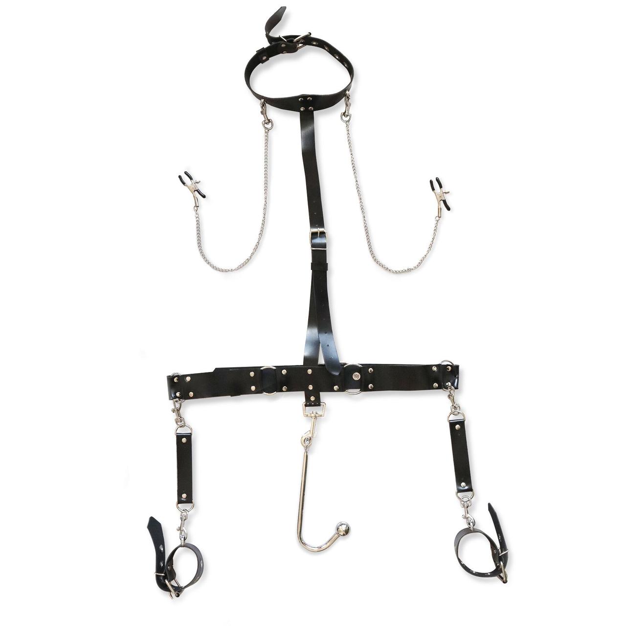 Бондажний набір з металевим анальним гаком Art of Sex Bridget Bondage set with anal hook № 1, фото 1
