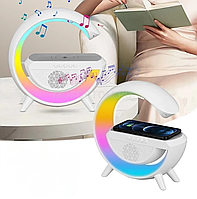 Настільна лампа Нічник з Bluetooth Колонкою 3 в 1 LED Wireless Charging Speaker BT-2301