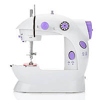 Мини швейная машинка 4 в 1 Mini Sewing Machine SM 202А Домашняя компактная настольная портативная ручная 220V