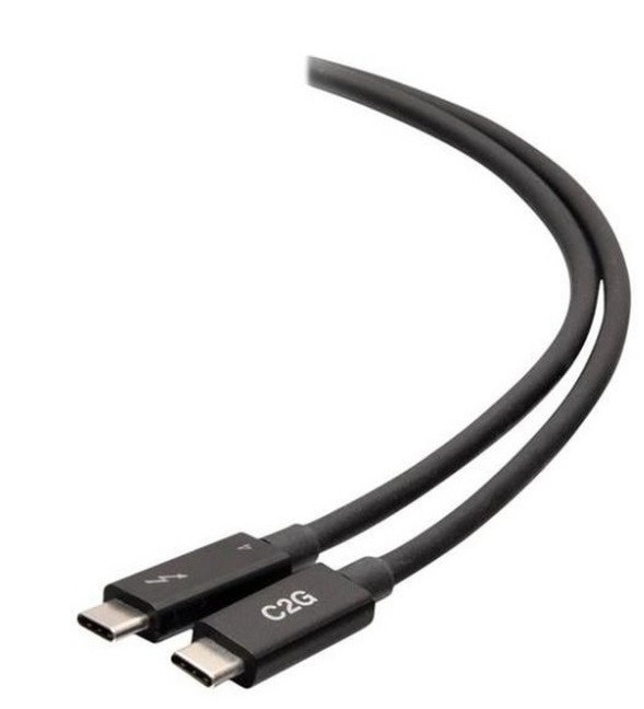 C2G Кабель USB-C Thunderbolt 4 0.5м 40Гбс Чорний