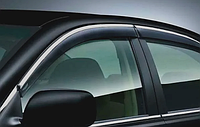 Ветровики для Mitsubishi Outlander 3 2012+, Хром Вставка (Cobra) дефлекторы : на Мицубиси