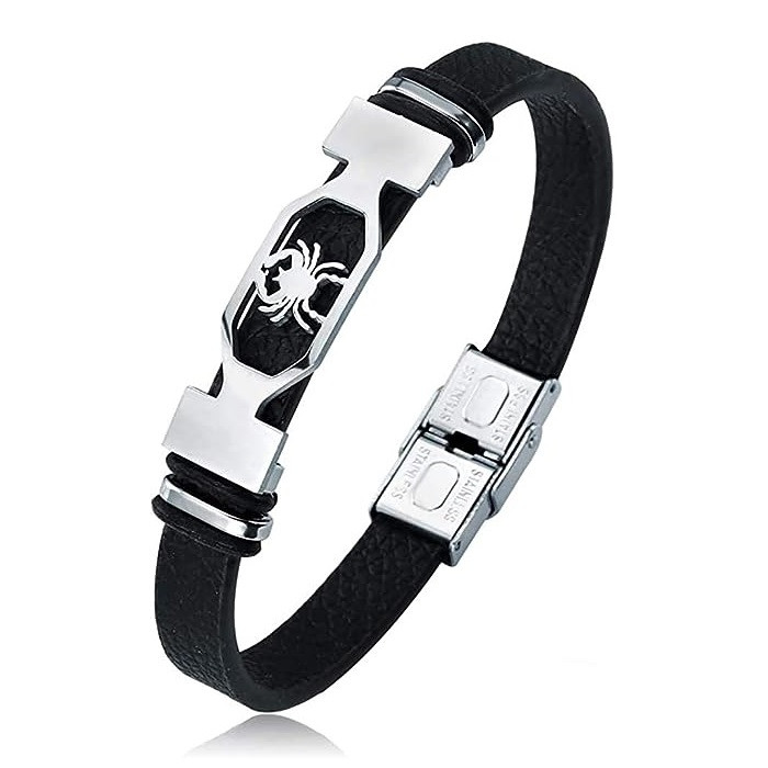 Браслет шкіряний «Знак зодіаку» Рак, Cancer (22 червня – 22 липня), фото 1