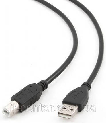 Кабель Cablexpert Premium AM / BM 1m Black (CCP-USB2-AMBM-1M), фото 2