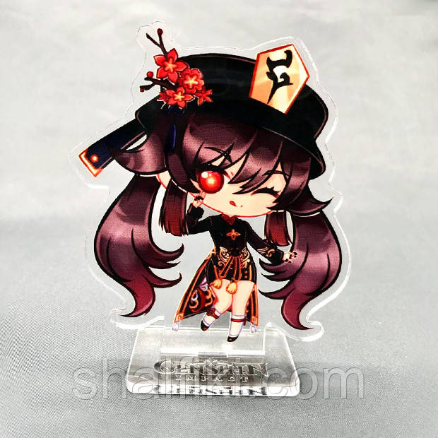 "Ху Тао (Геншин / Genshin)" фігурка (стенд) чібі акрилова, фото 1