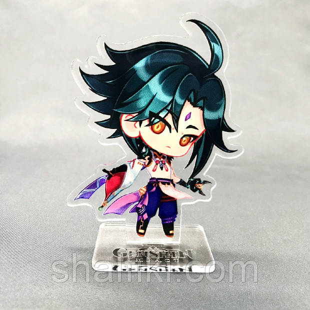 "Сяо Алатус (Геншин / Genshin)" фігурка (стенд) чібі акрилова, фото 1