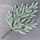 Декоративна штучна хвоя лита гілка ялинки Classic 60 см блакитна