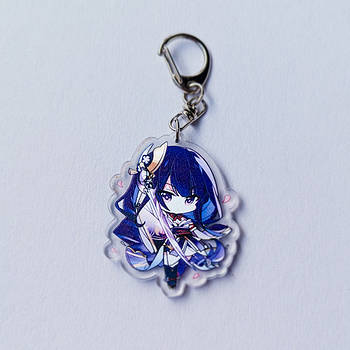 "Сьогун Еі Райден (Геншин / Genshin)" брелок акриловий двосторонній з уф-друком