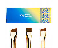 Набір пензлів для брів Brow Brushes Ukranian Edition ZOLA