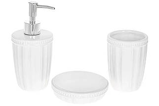 Набір аксесуарів для ванної Bona Di 304-975 3 предмети білий