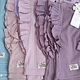 Блуза з коротким рукавом топ рубчик для дівчинки (158р), фото 2