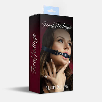 Капелюх силіконовий Feral Feelings Silicon Ball Gag Black/Black, фото 3