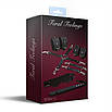 Набір Feral Feelings BDSM Kit 5 Black, наручники, поножи, конектор, маска, паддл, фото 2
