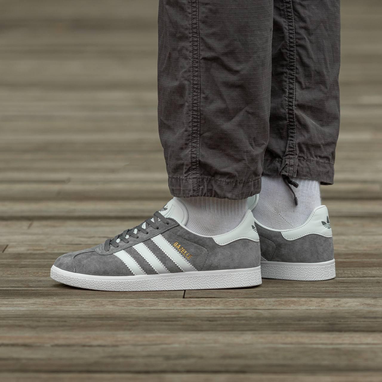 Чоловічі кросівки Adidas Gazelle Foundation Grey, фото 1