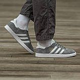 Чоловічі кросівки Adidas Gazelle Foundation Grey, фото 2