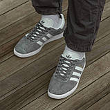 Чоловічі кросівки Adidas Gazelle Foundation Grey, фото 3